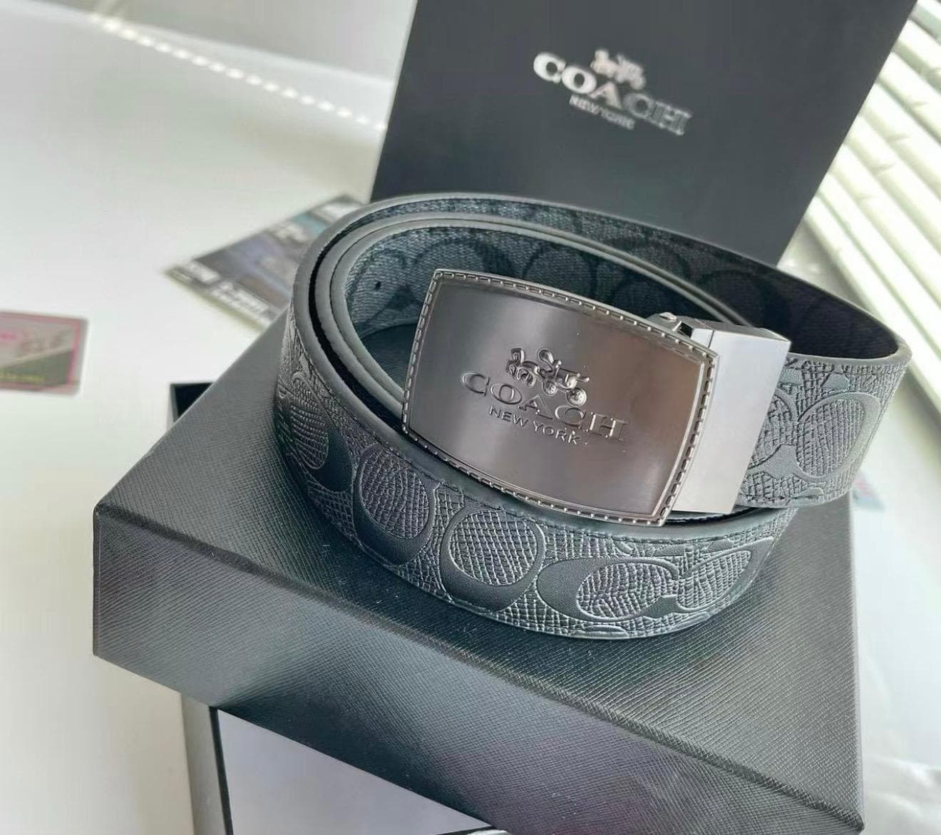 Coach Signature Buckle Grey