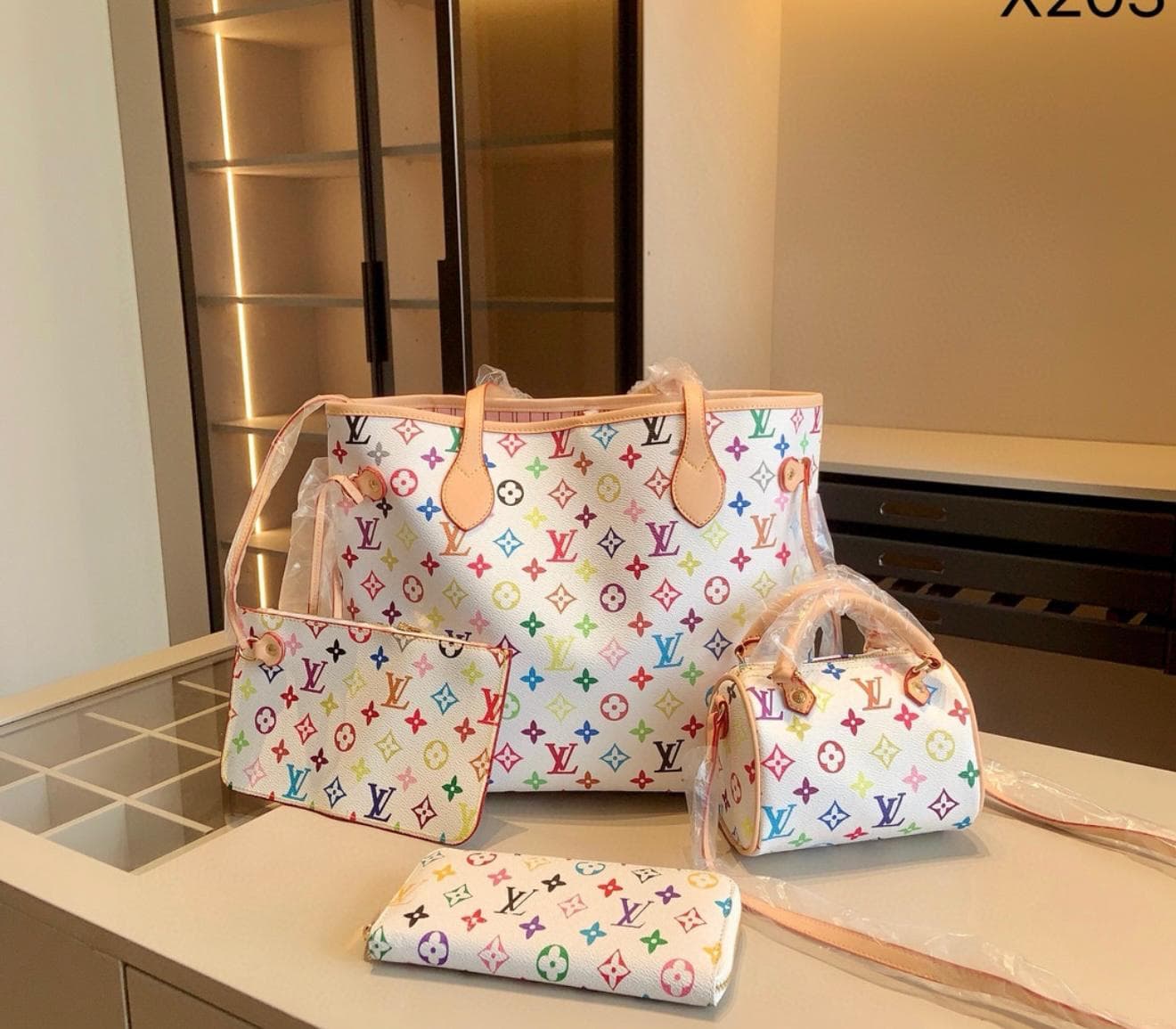 Mega Set Louis Vuitton Monogram Multicolor (4 Piezas)