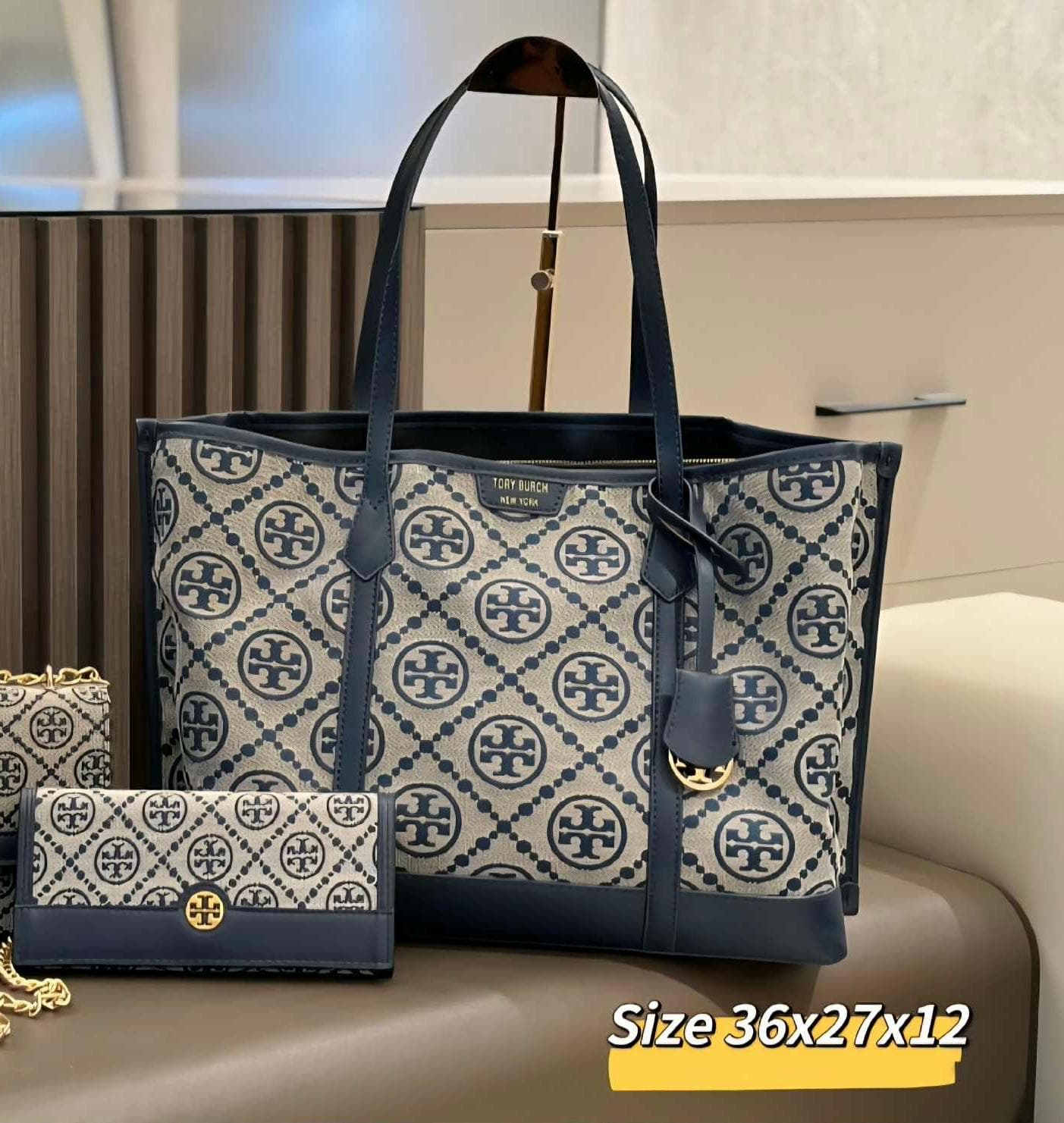 Set Tory Burch T Monogram Tote (3 Piezas)
