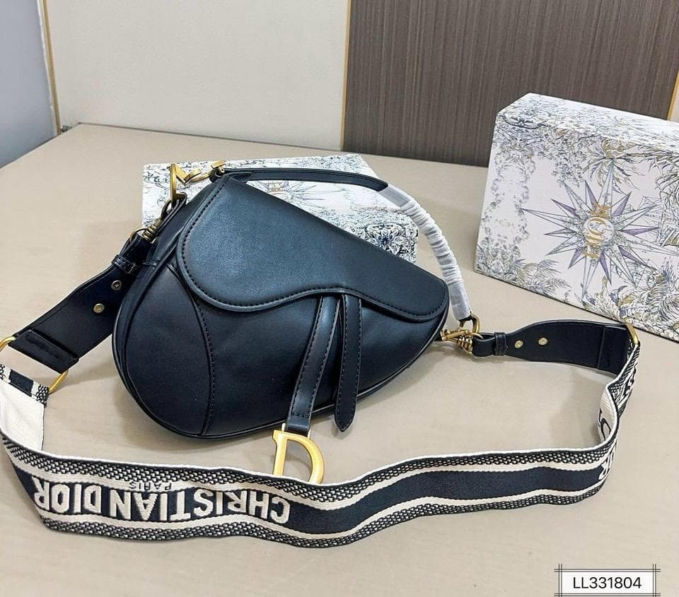 Dior Saddle Bag Black Leather Edition